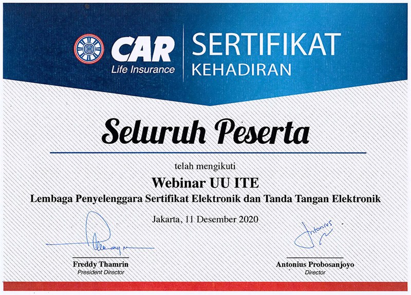 Sertifikat Webinar UU ITE