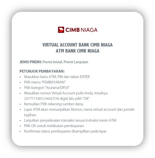 Cara Pembayaran VA ATM Bank Niaga