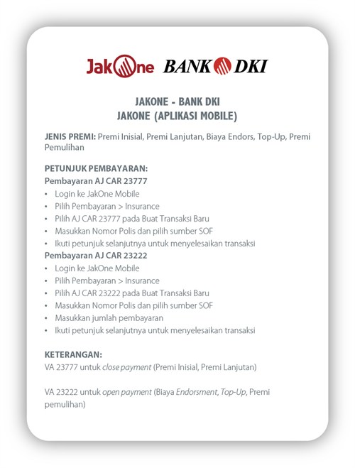 Cara Pembayaran JAKONE Bank DKI