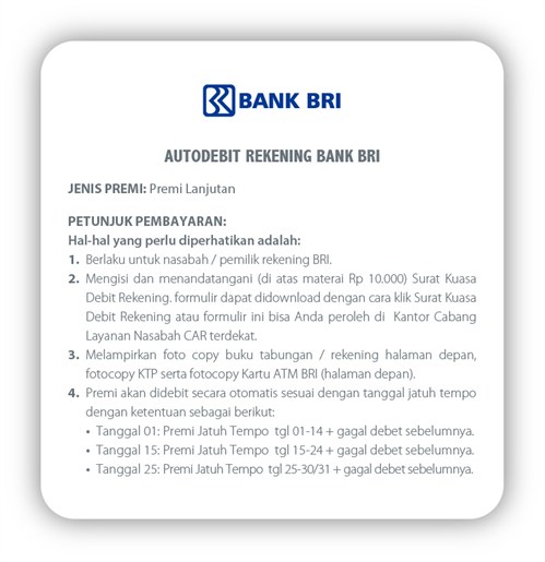 Cara Pembayaran Autodebit BRI (1)