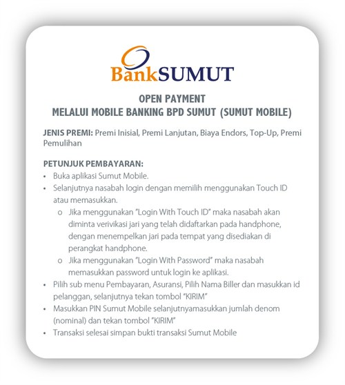 Open Payment Melalui Mobile Banking BPD Sumut (Sumut Mobile)