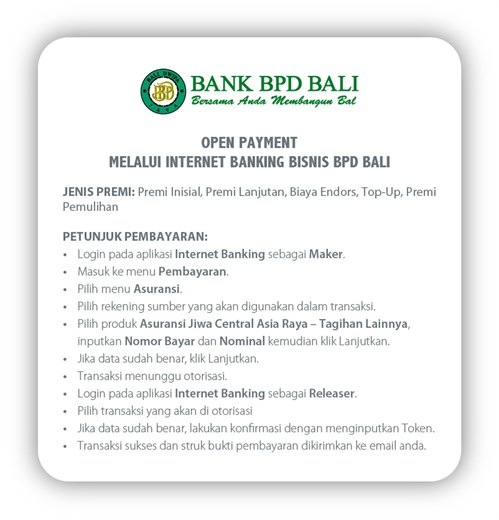 Open Payment Melalui Internet Banking Bisnis BPD Bali