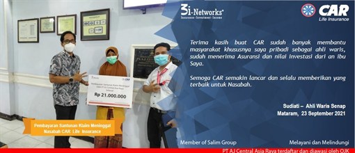 Pembayaran Klaim 3i  An Senap (Mataram ) 23092021