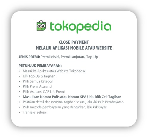 Cara Pembayaran Close Payment Toped