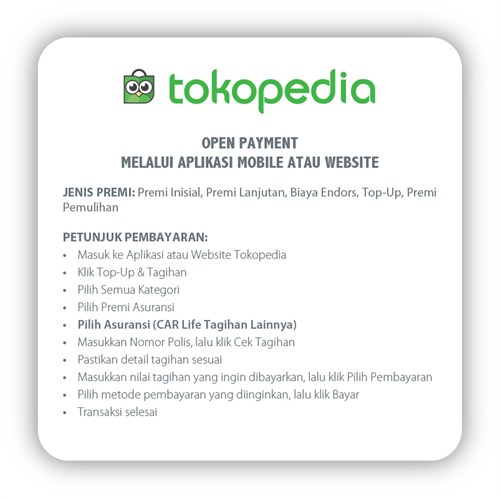 Cara Pembayaran Open Payment Toped