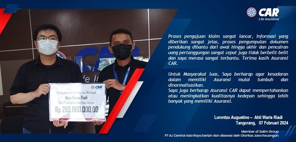 Pembayaran Klaim Agency  An Riadi (Tangerang)