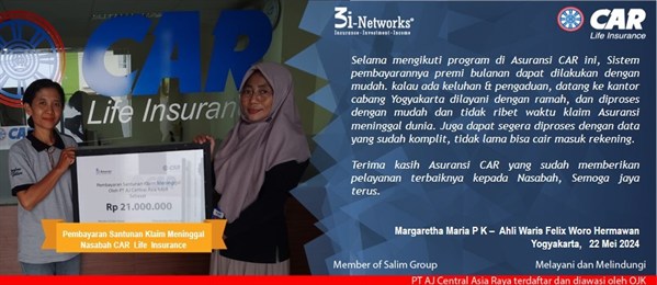 Pembayaran Klaim 3i  An Felix Woro Hermawan (Yogyakarta)