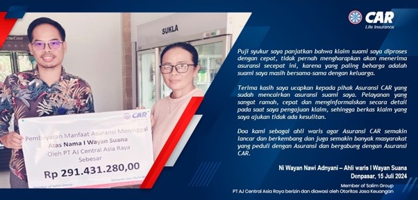 Pembayaran Klaim Agency  An I Wayan Suana (Denpasar)
