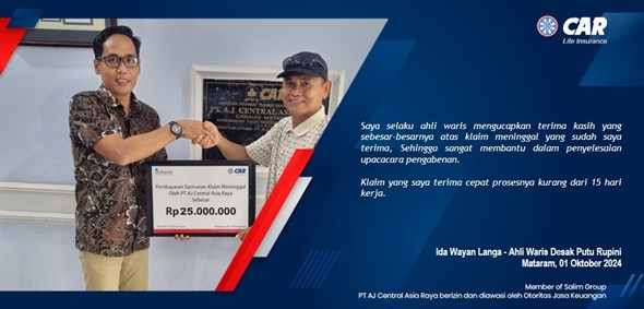 Pembayaran Klaim Agency  An Desak Putu Rupini (Mataram)
