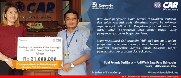 Pembayaran Klaim 3i  An Basa Ryna Nainggolan (Batam)
