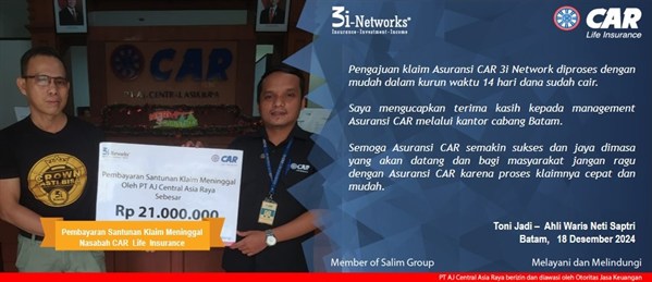Pembayaran Klaim 3i  An Neti Saptri (Batam)