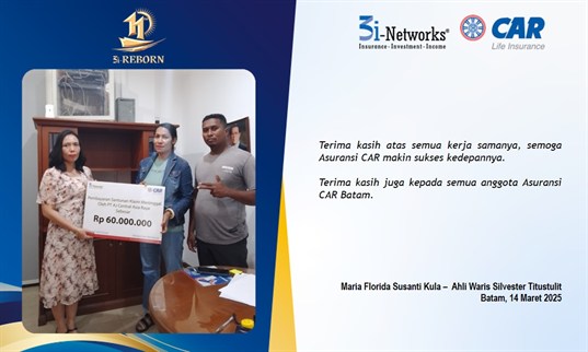 Pembayaran Klaim 3i  An Silvester Titustulit (Batam ) 140325