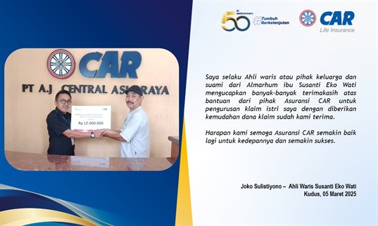 Pembayaran Klaim Agency An Susanti Eko Wati (Kudus)