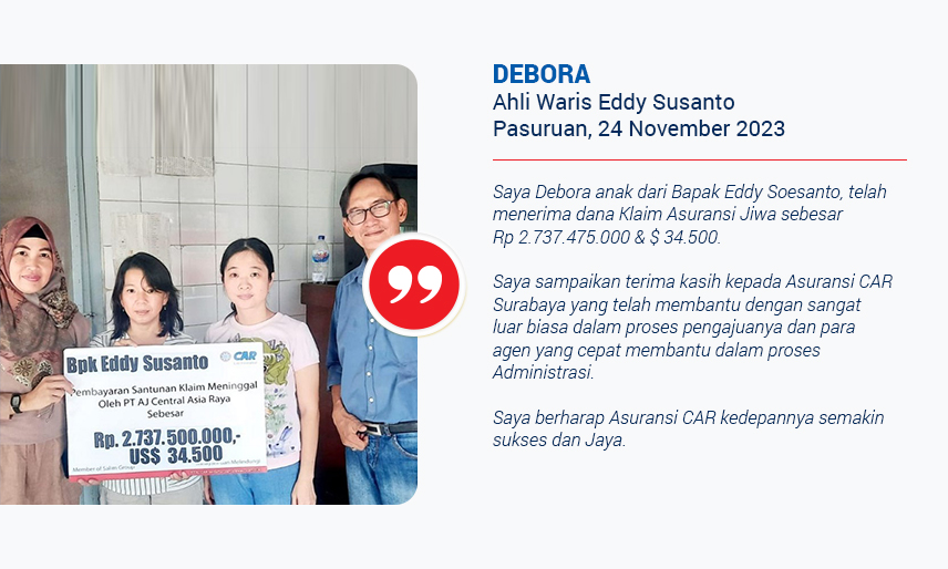 Pembayaran Klaim Agency An Eddy Susanto (Surabaya)