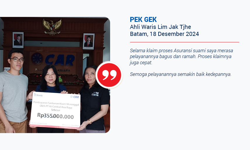 Pembayaran Klaim Agency An Lim Jak Tjhe (Batam)